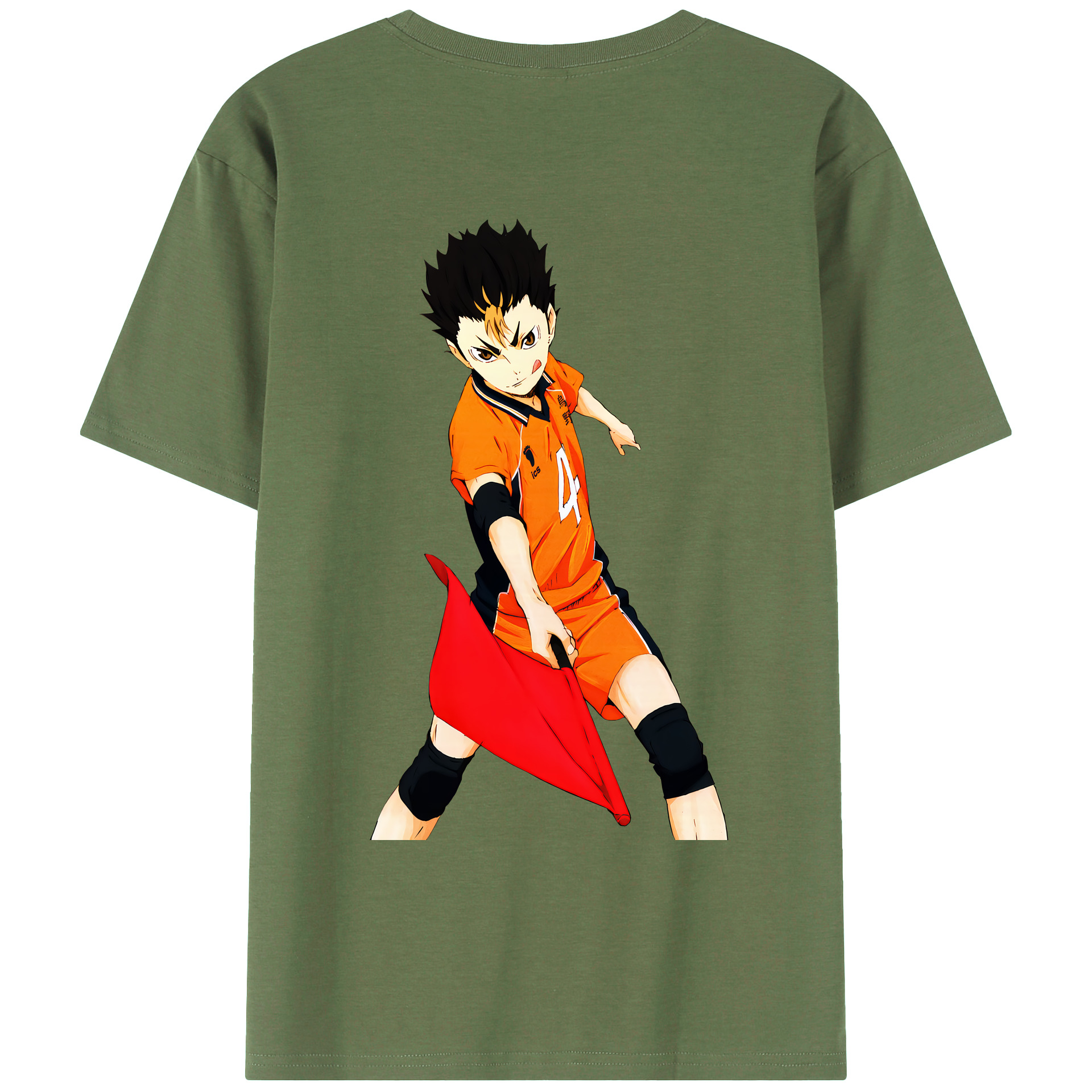（画像用） ハイキュー!! Haikyu!! 綿100％ メンズ半袖Tシャツ（バックプリント） 通気性